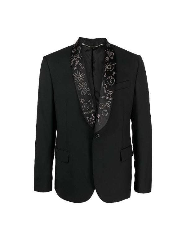 3 piece Blazer Black Suit With Black Sateen Patti at Rs 3800 in