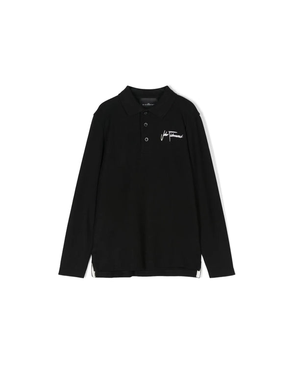 Polo shirt with long sleeves