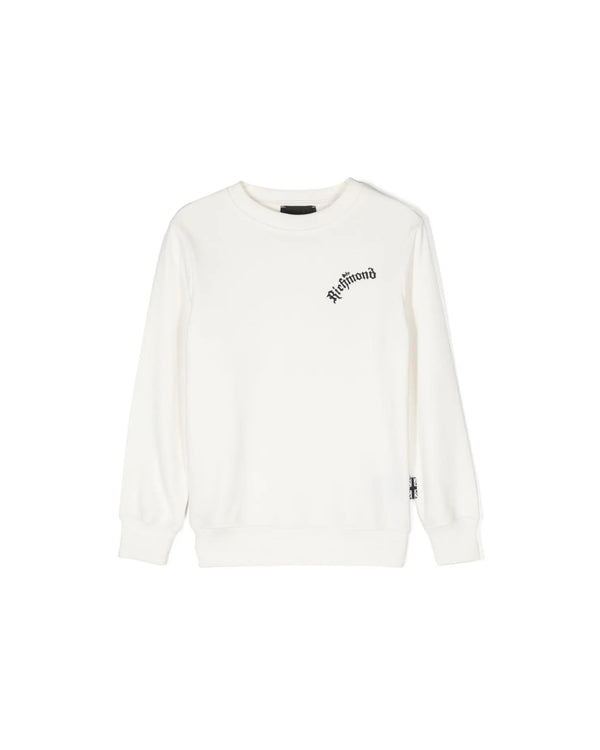 Sweat-shirt avec décolleté rond et poignets