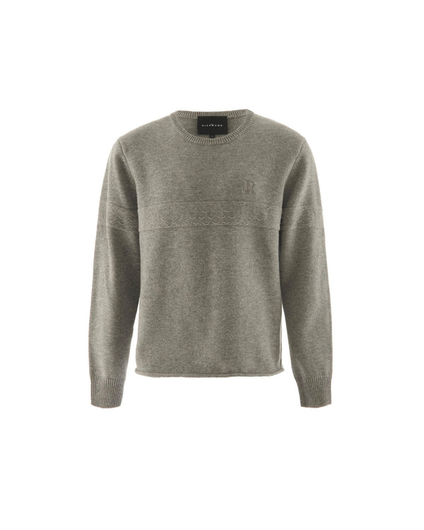 Basic sweater with round neckline