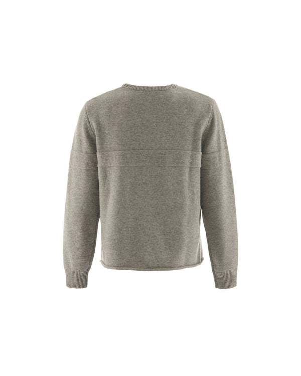 Basic sweater with round neckline