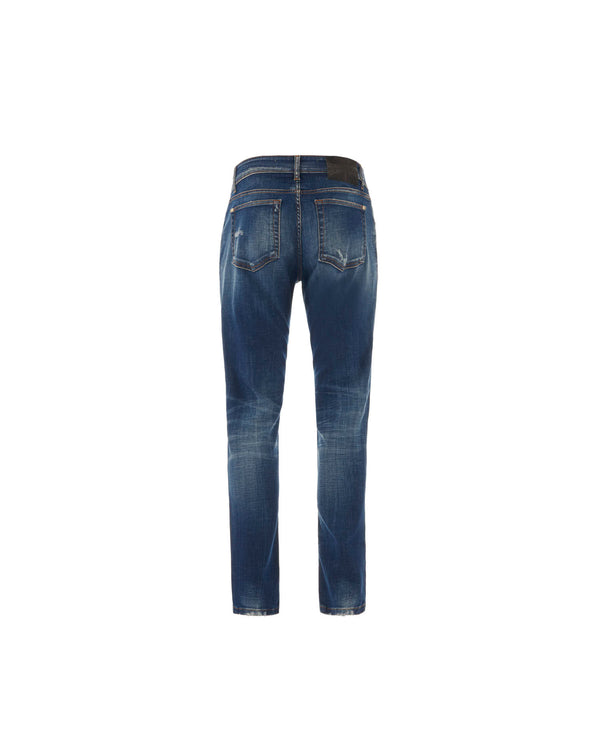 Jeans slim fit con lavaggio effetto used