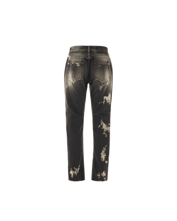 Jeans regular con lavaggio scolorito