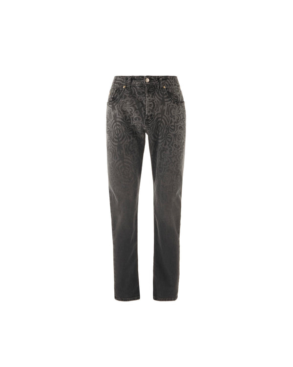 Regular fit jeans with all-over pattern