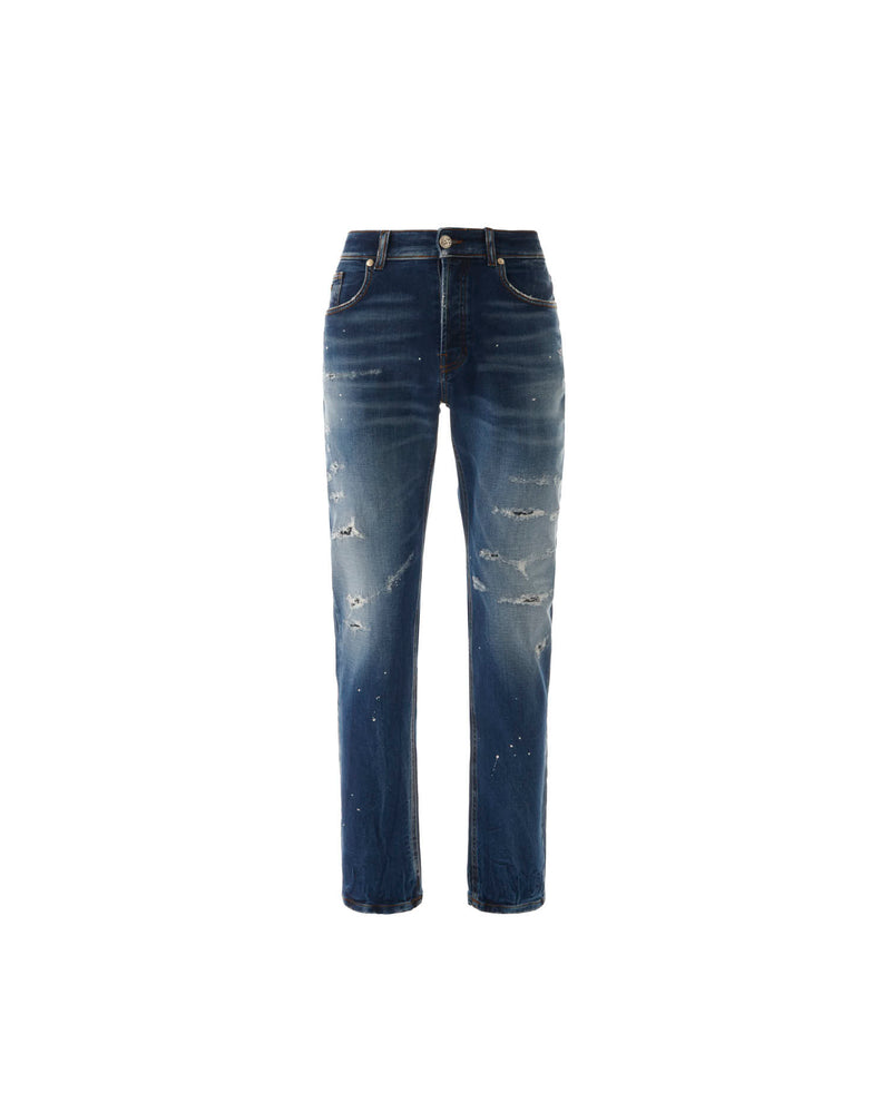 Jeans regular con lacerazioni