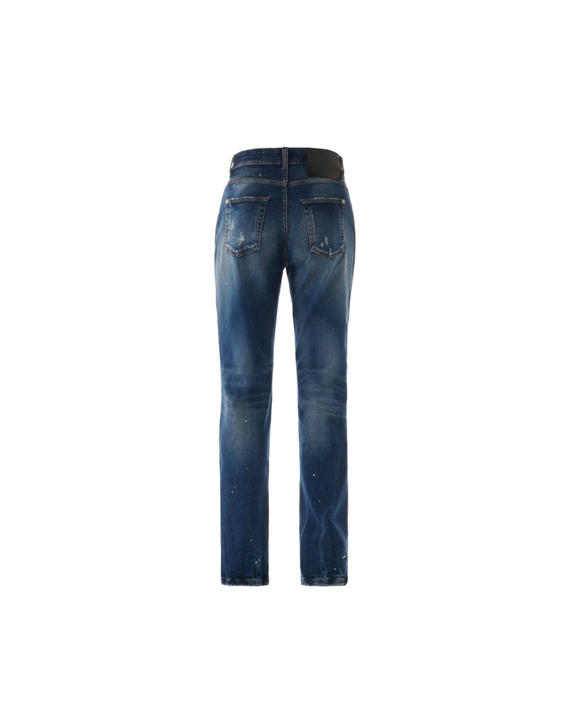 Jeans regulares con laceraciones