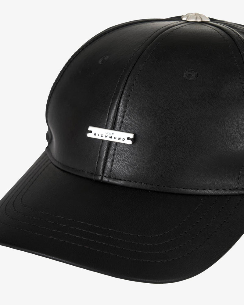 Eco-leather cap with logo