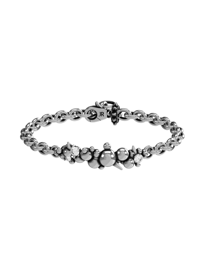 Bracciale con sfere e diamanti