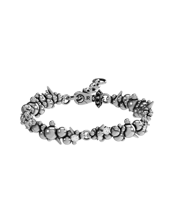 Bracciale con sfere punte e diamanti