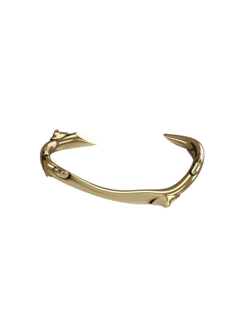 Bracciale rigido con spine oro