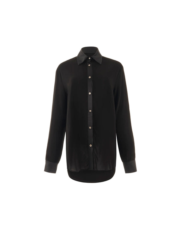 Long shirt with decorative buttons