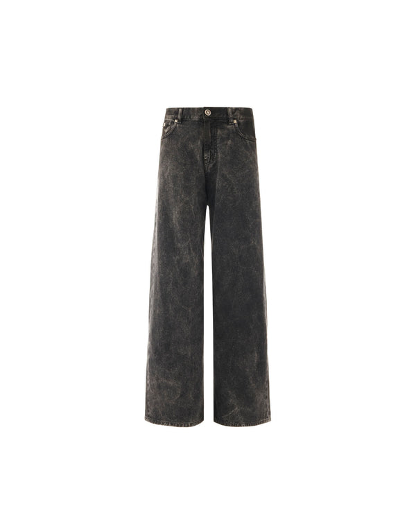 Wide leg jeans with washed out