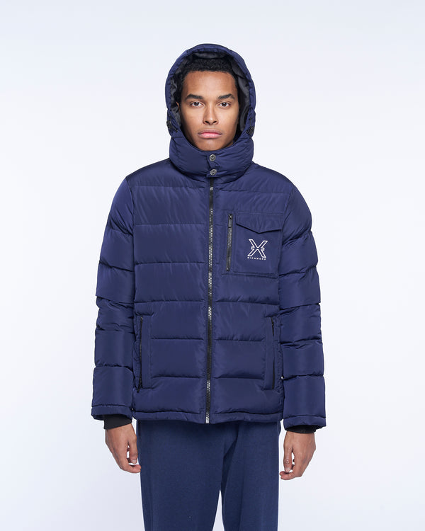 Short down jacket with hood