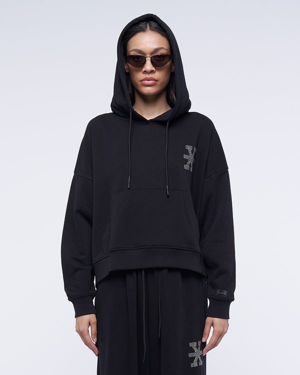 Cropped hoodie with print