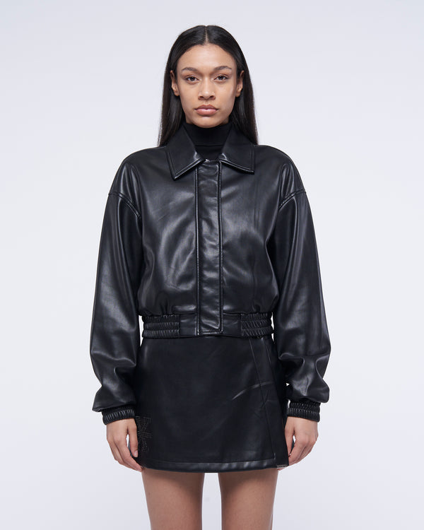 Bomber in eco-leather