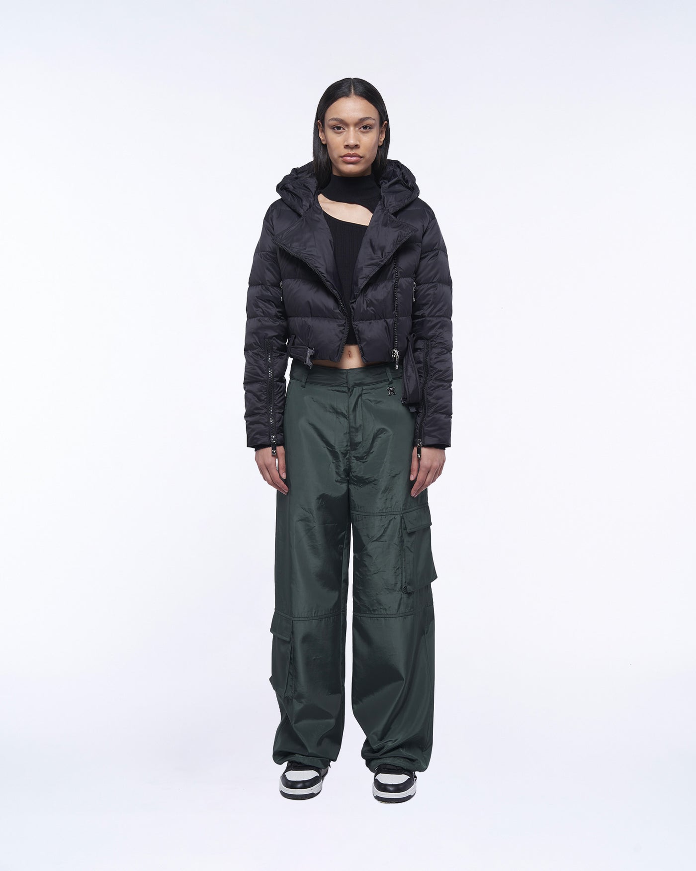 Cropped hooded down jacket – John Richmond