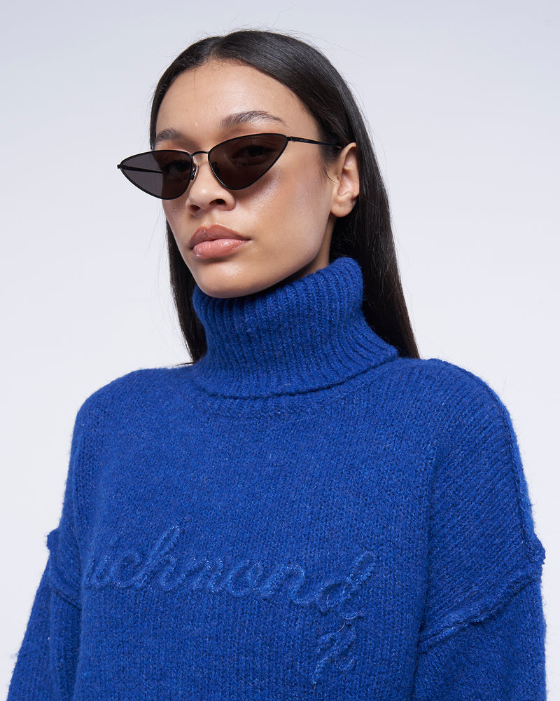 Oversized logo turtleneck
