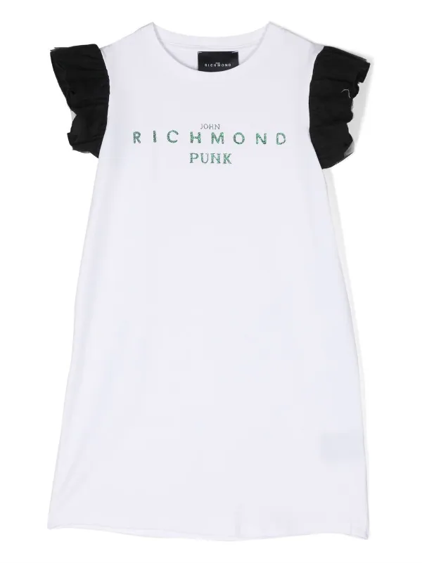 Contrast logo dress