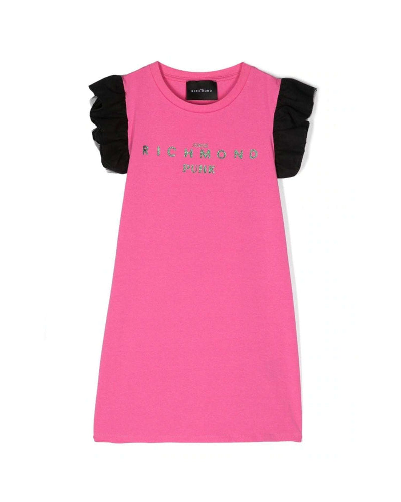 Contrast logo dress