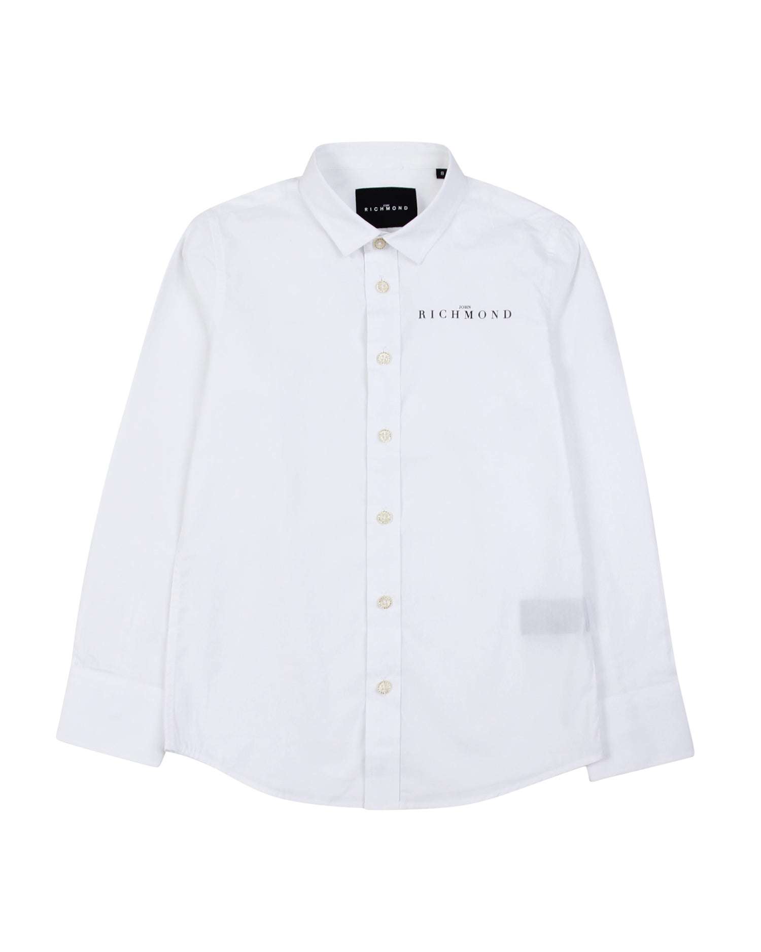 John Richmond kids Camicia con logo a contrasto sul davanti