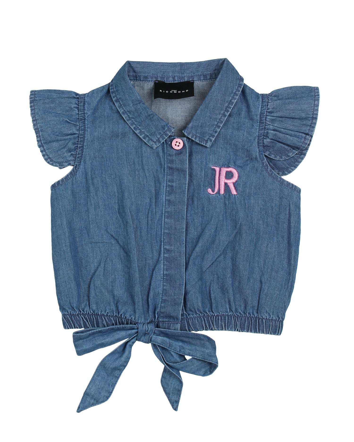 John Richmond kids Camicia crop con fiocco