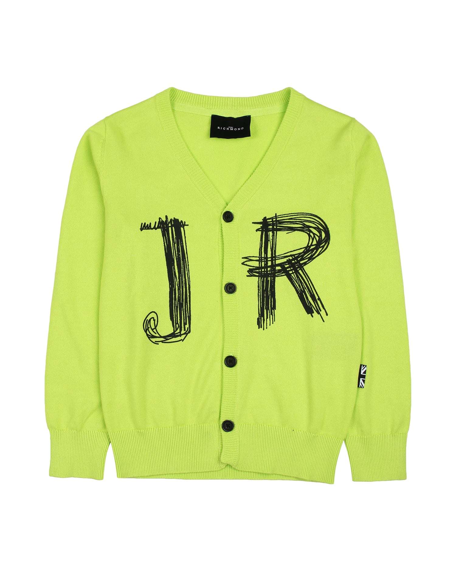 John Richmond kids Cardigan con logo a contrasto