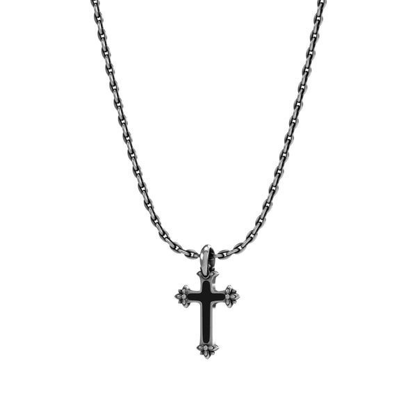 Collier en bronze avec croix gothique