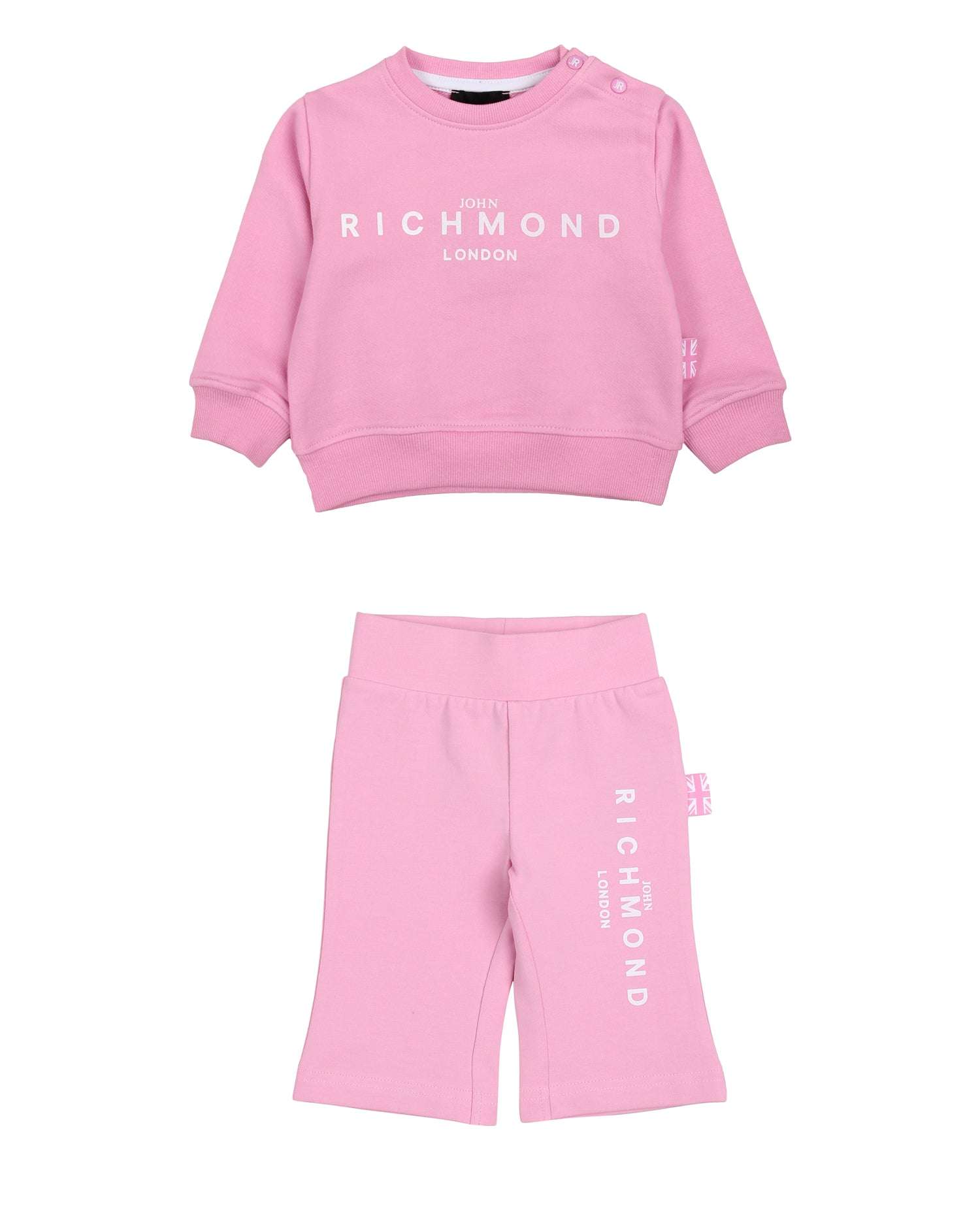 John Richmond kids Completo felpa e pantalone con logo