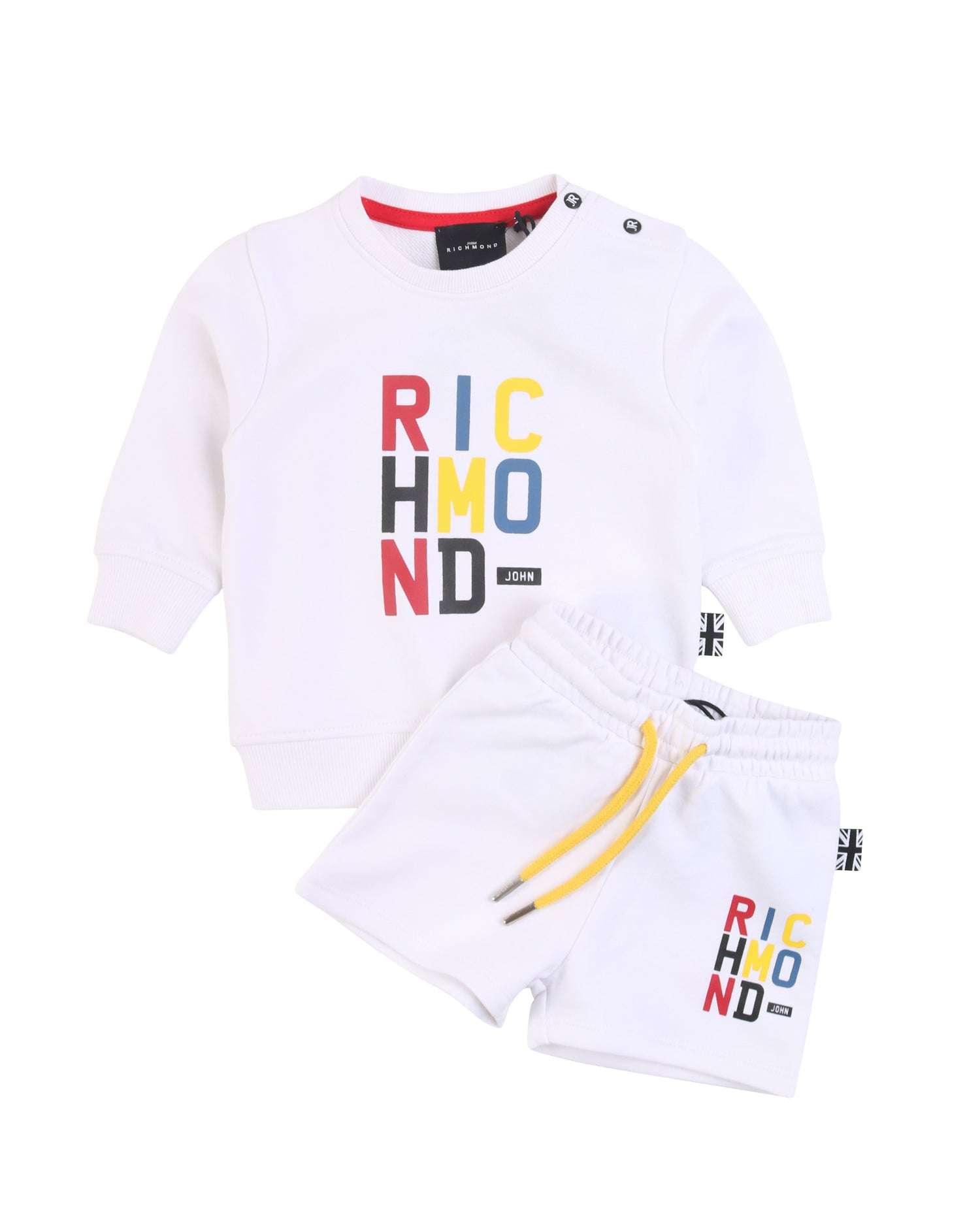 John Richmond kids Completo maglia e short con logo