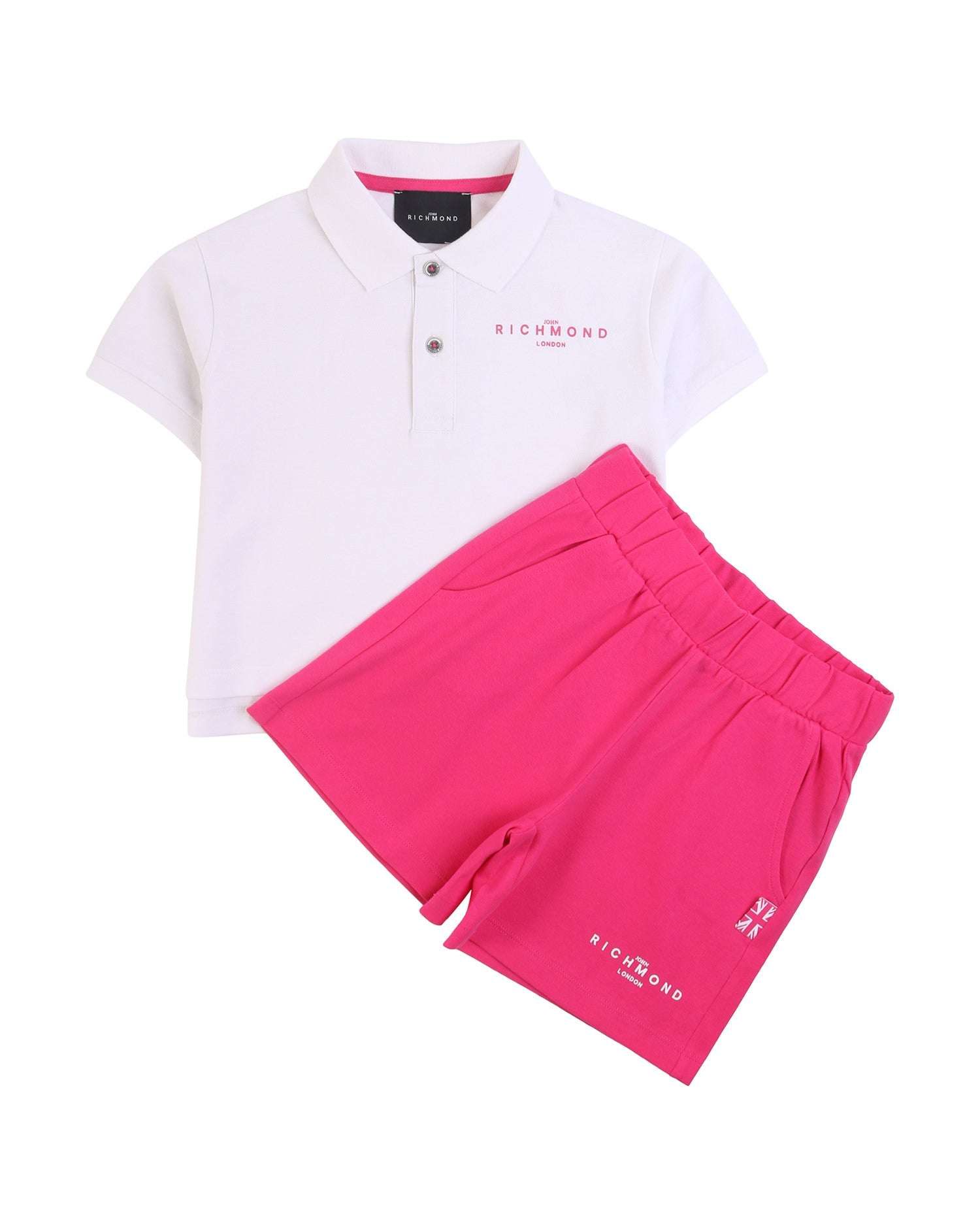 John Richmond kids Completo polo e short con logo