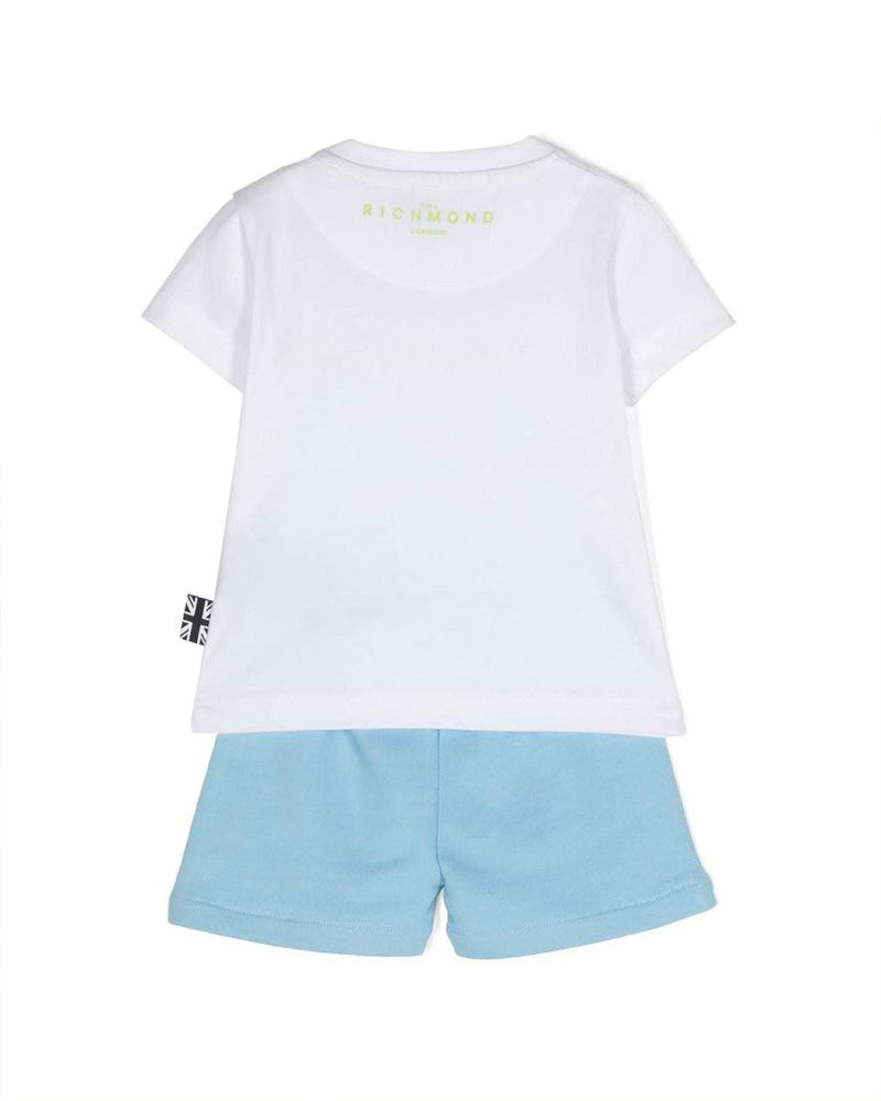 T-shirt set with logo and bermuda shorts