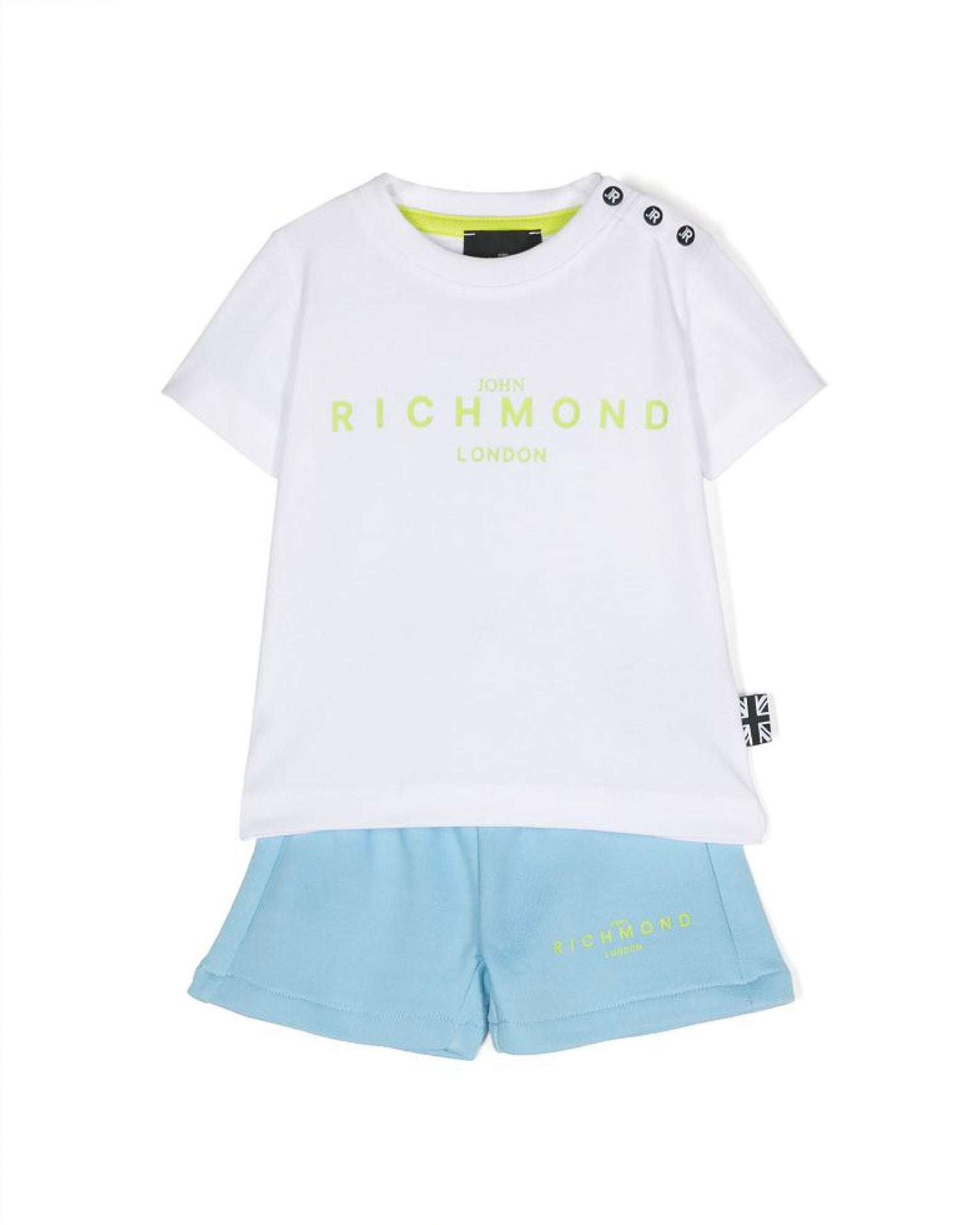 John Richmond kids Completo t-shirt con logo e bermuda