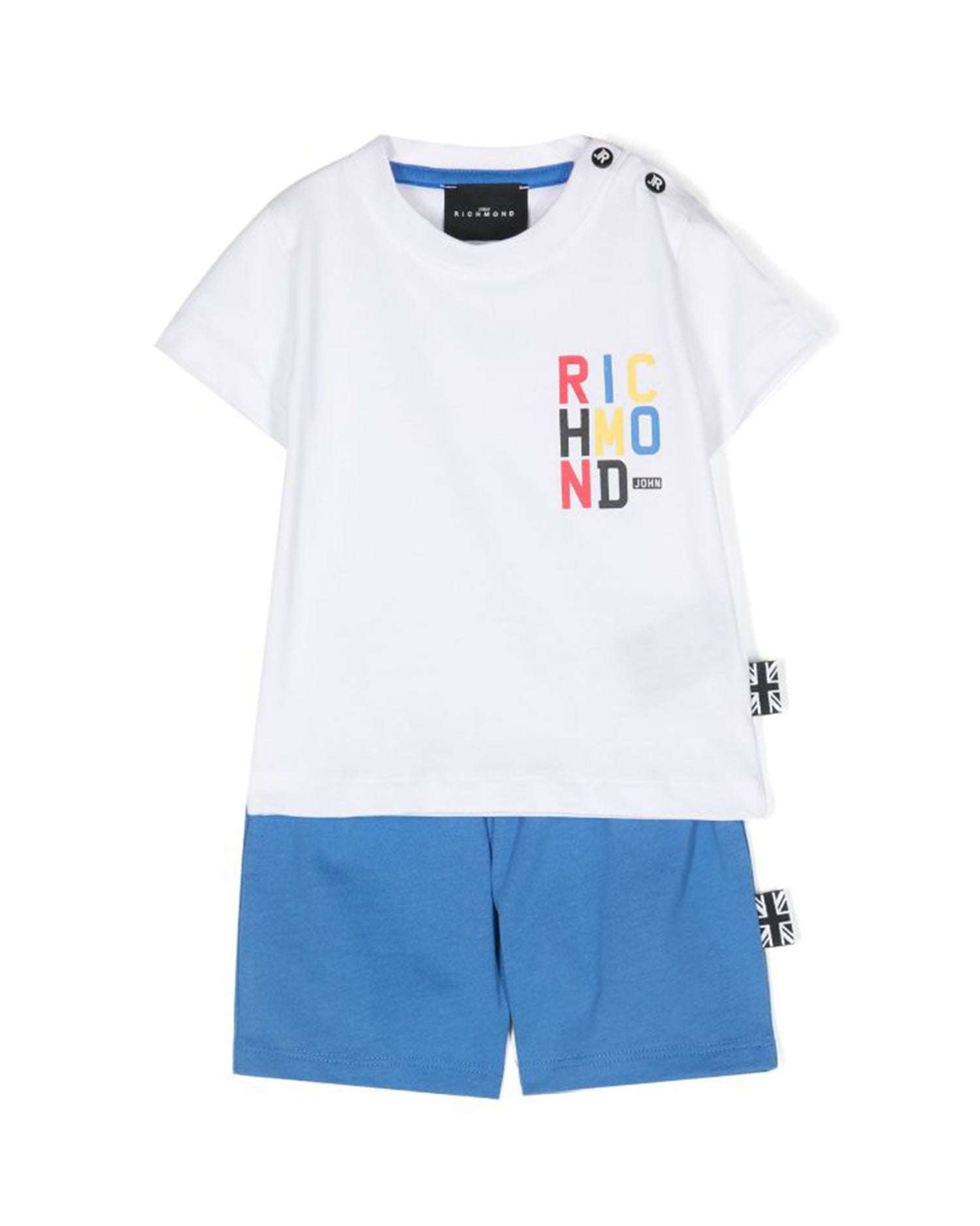 John Richmond kids Completo t-shirt con logo e bermuda