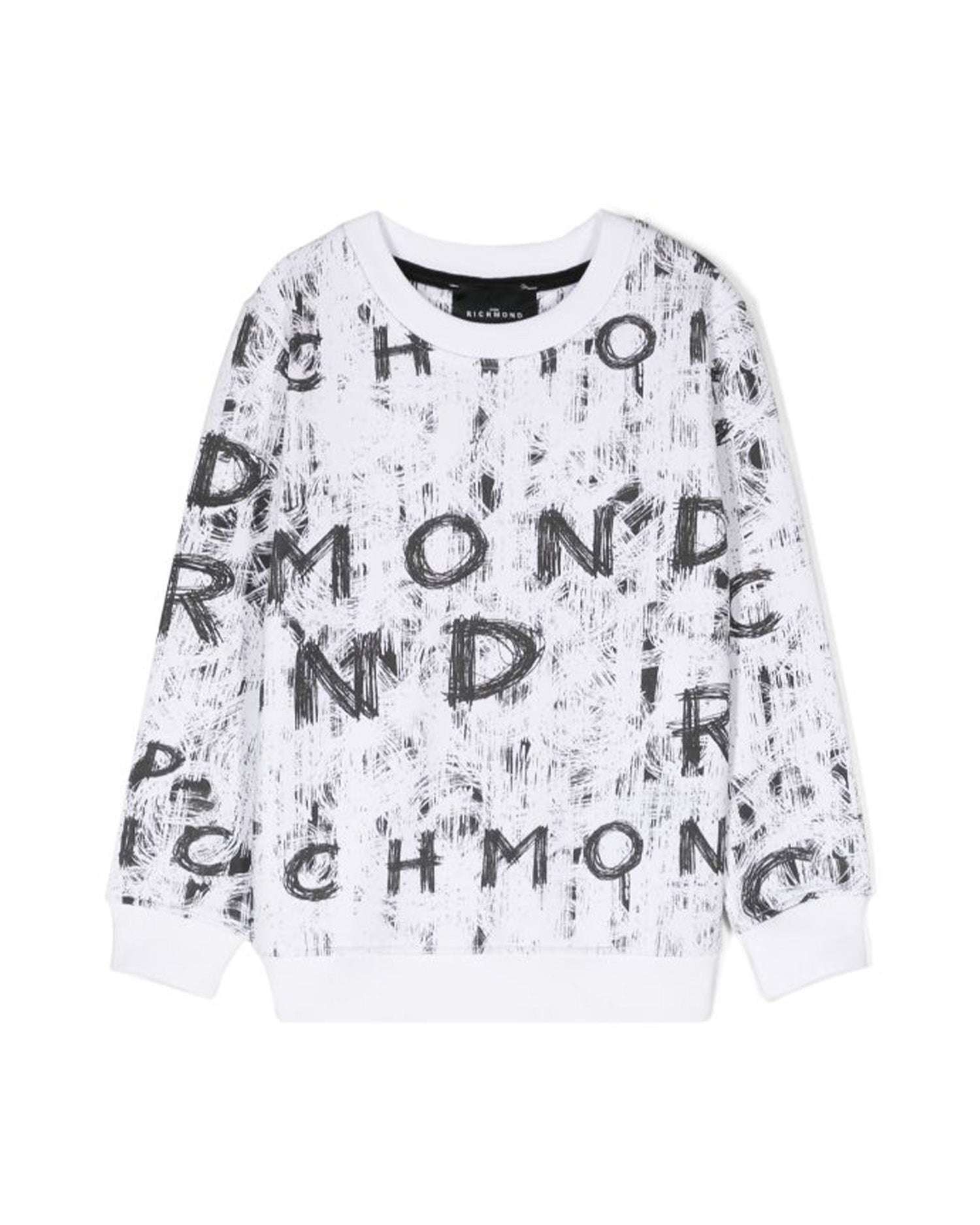 John Richmond kids Felpa con pattern ton sur ton