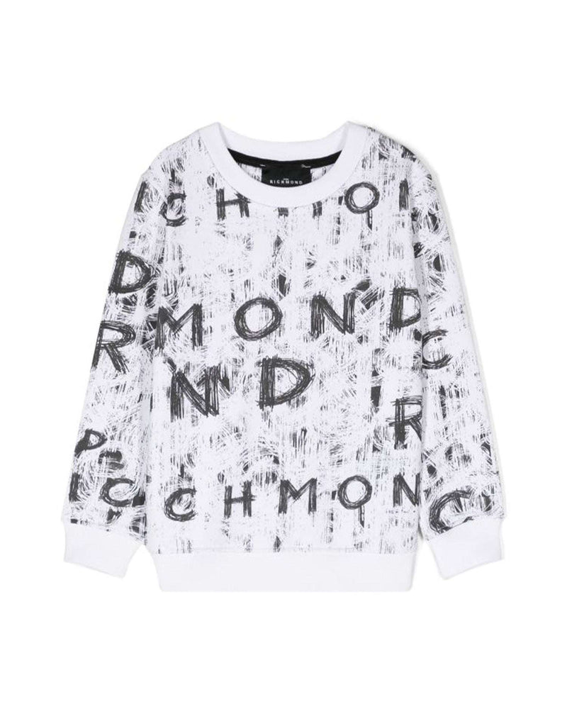 Sweatshirt with tone on tone pattern