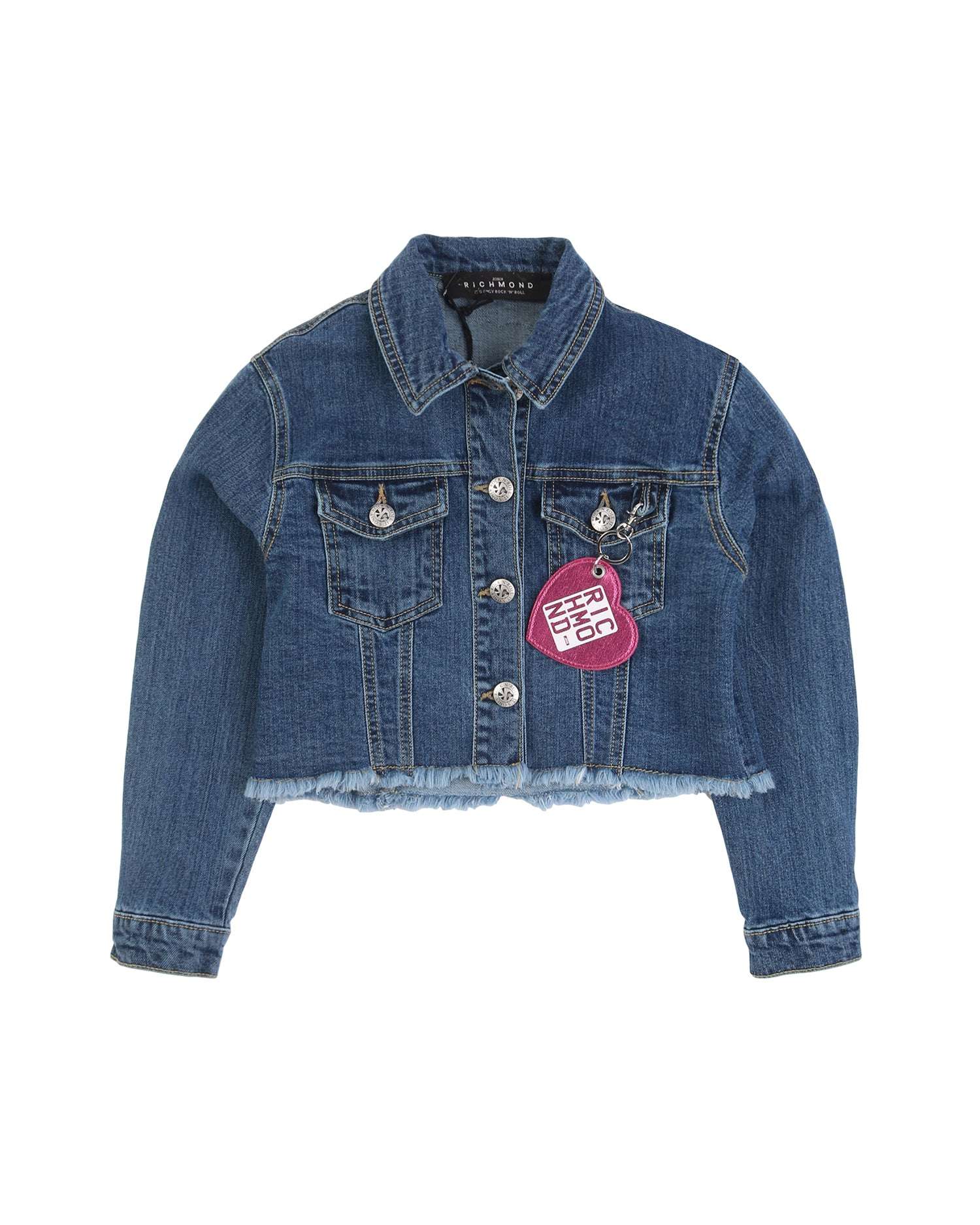 John Richmond kids Giacca crop in denim