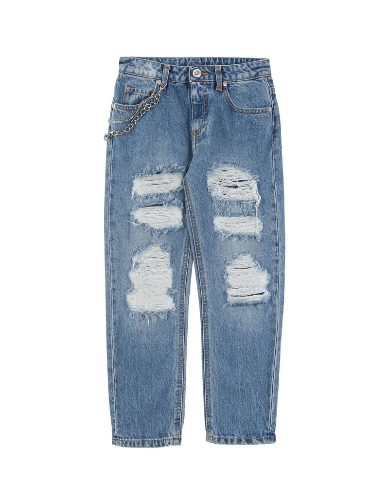 Jeans mit gebrauchter Effekt stoppen