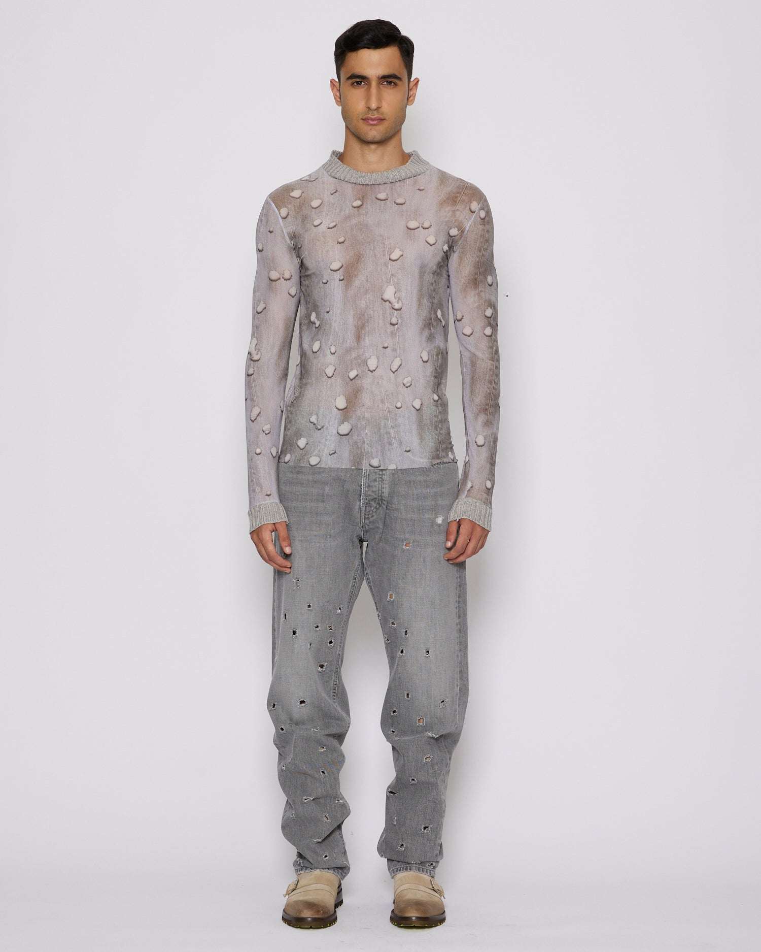 John Richmond Jeans regular con strappi sul davanti