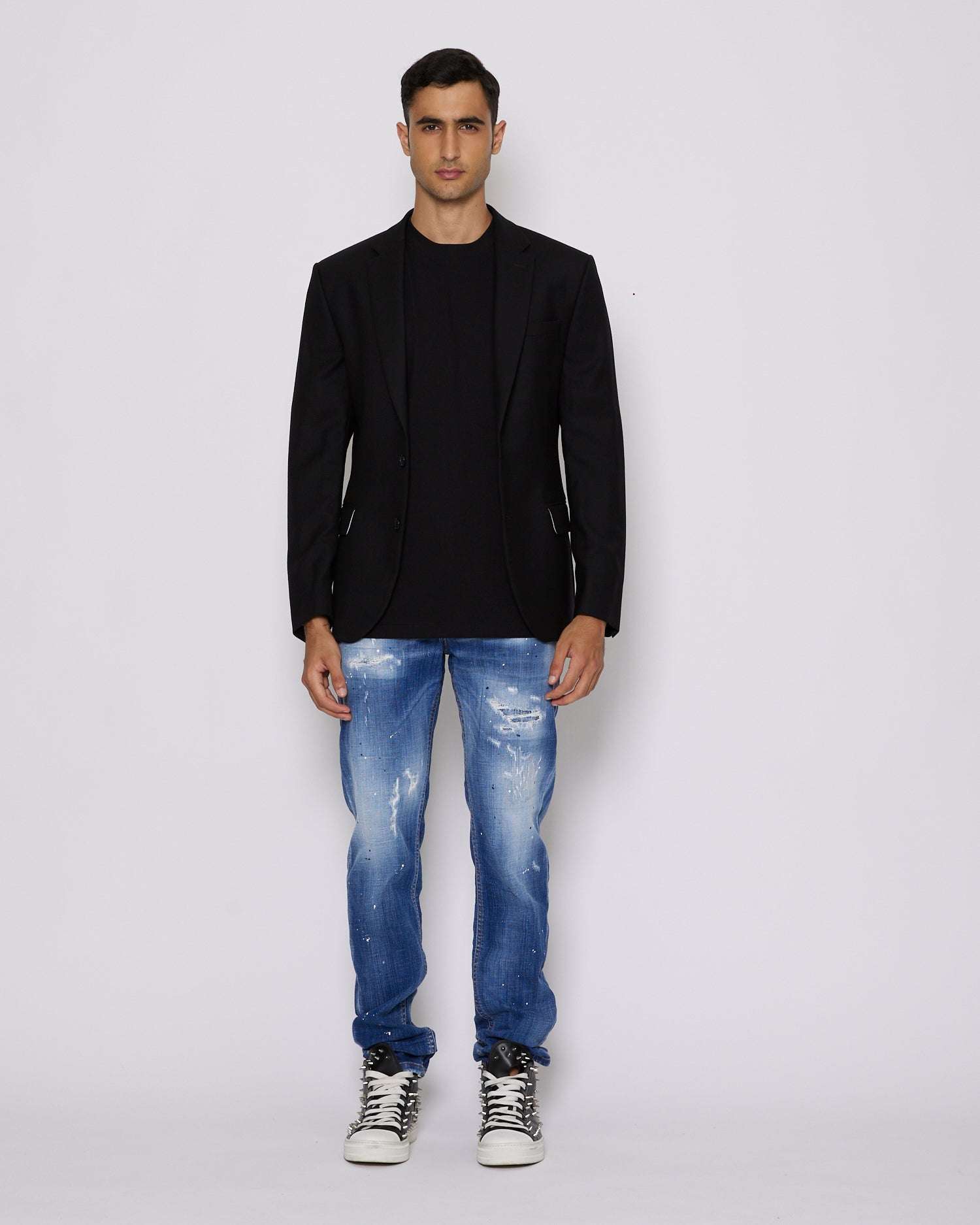 John Richmond Jeans slim con strappi sul davanti