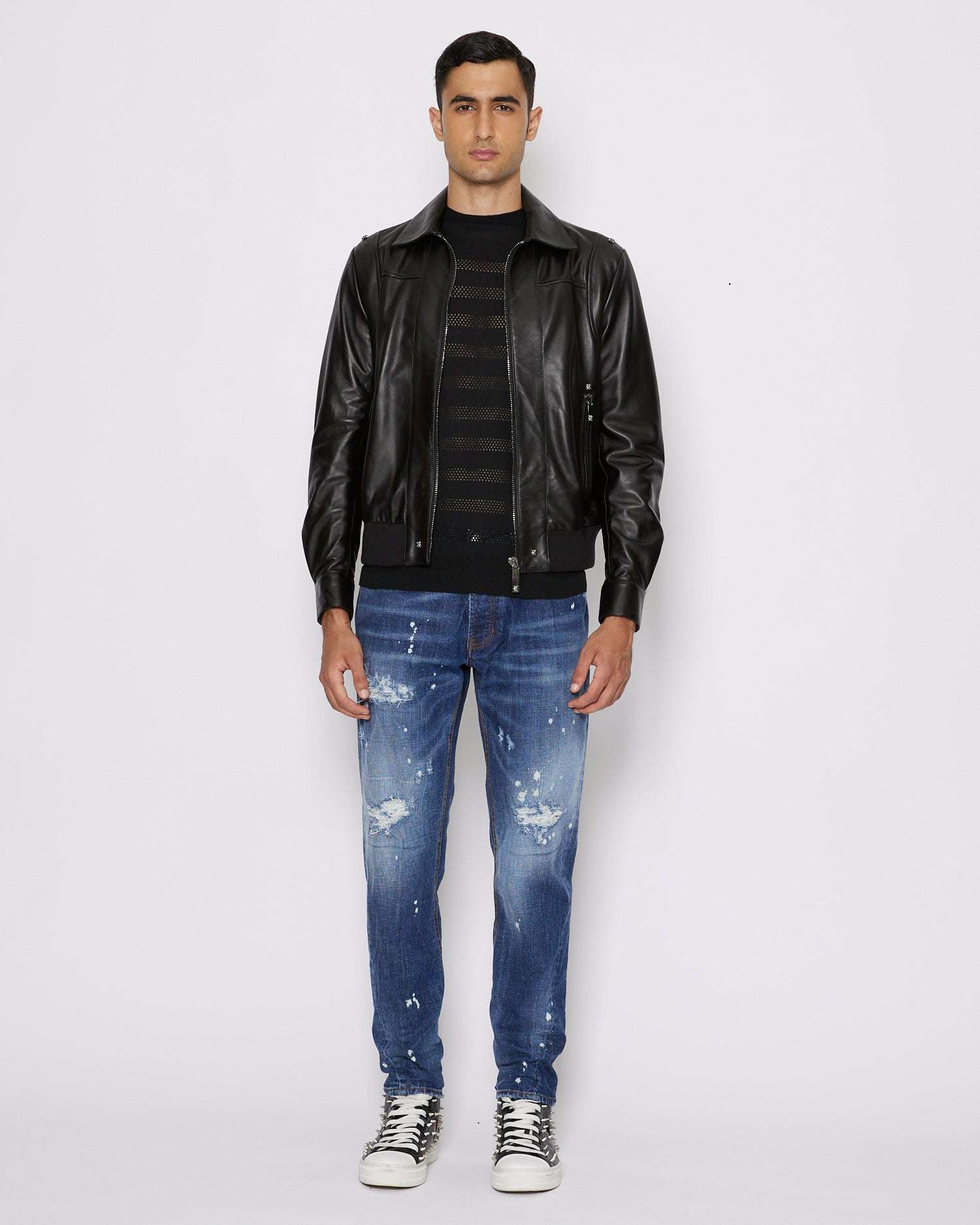 John Richmond Jeans slim con strappi sul davanti