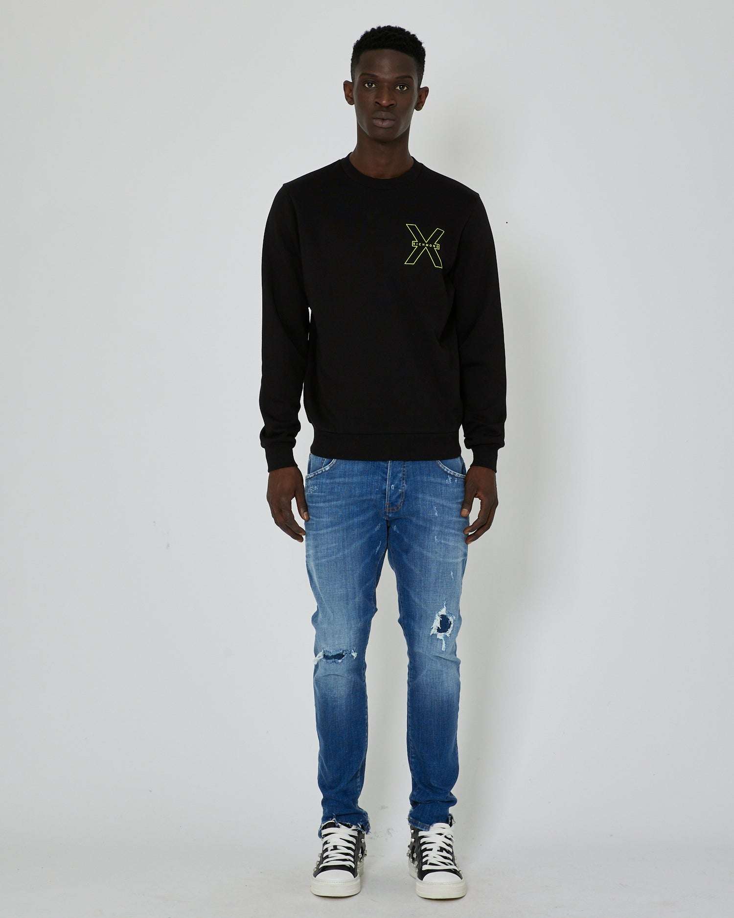 John Richmond Jeans slim con strappi sul davanti