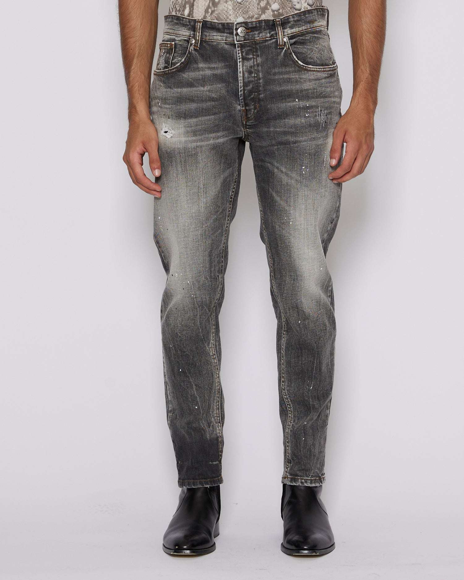 John Richmond Jeans slim con lavaggio a contrasto