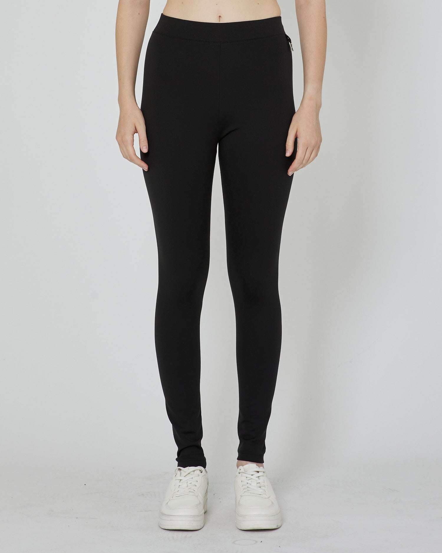 John Richmond Leggings con etichetta metallica sul davanti