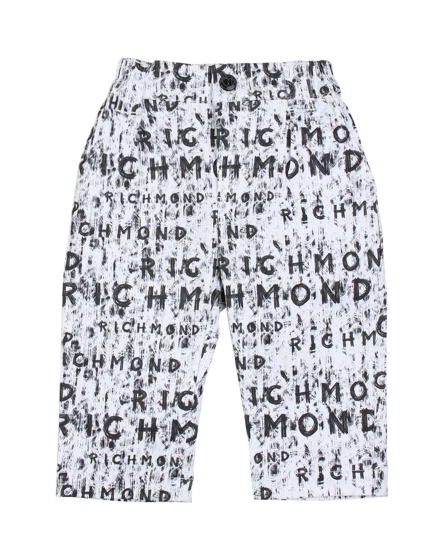 John Richmond kids Pantaloni con logo allover