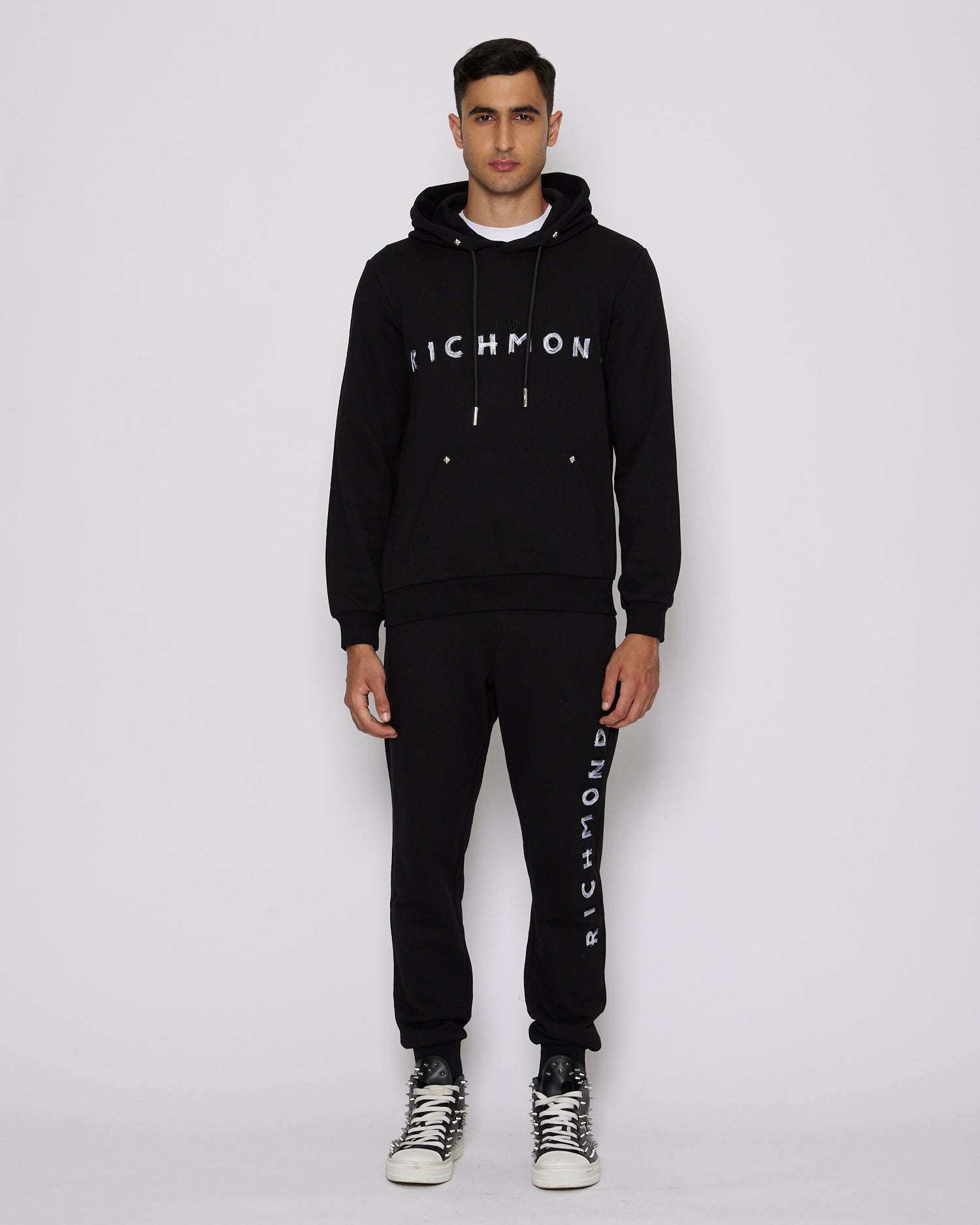 John Richmond Pantaloni da jogging con logo JR sul davanti