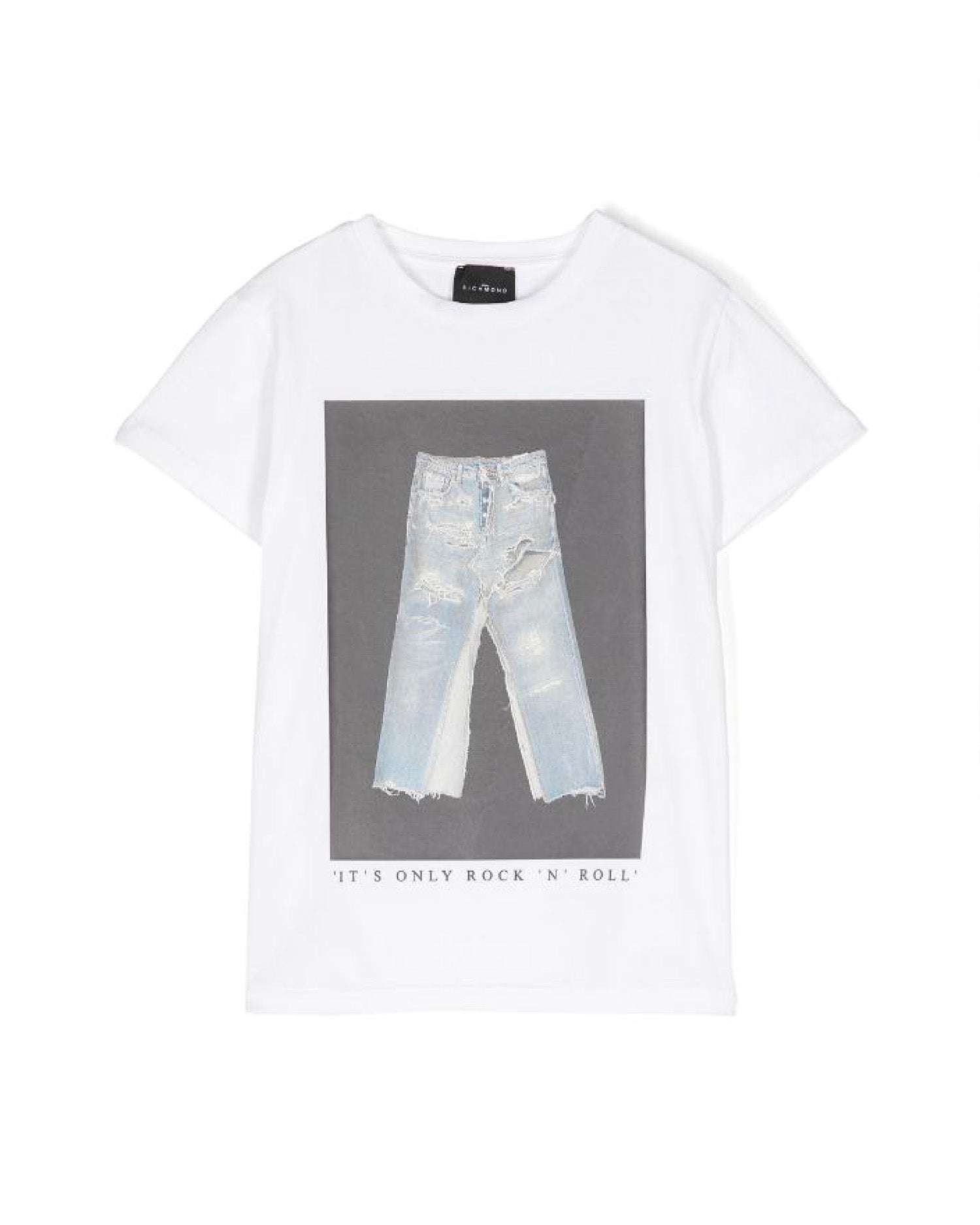 John Richmond kids T-shirt con grafica sul davanti e sul retro