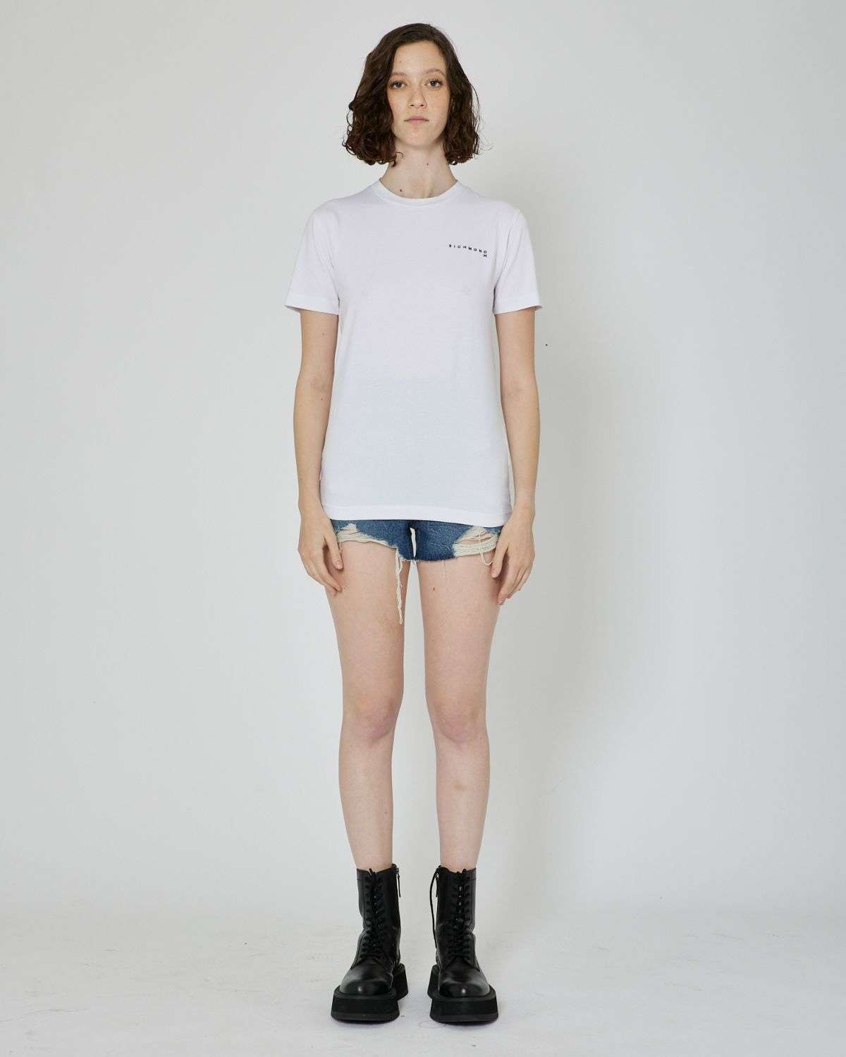 John Richmond T-shirt con logo a contrasto sul davanti