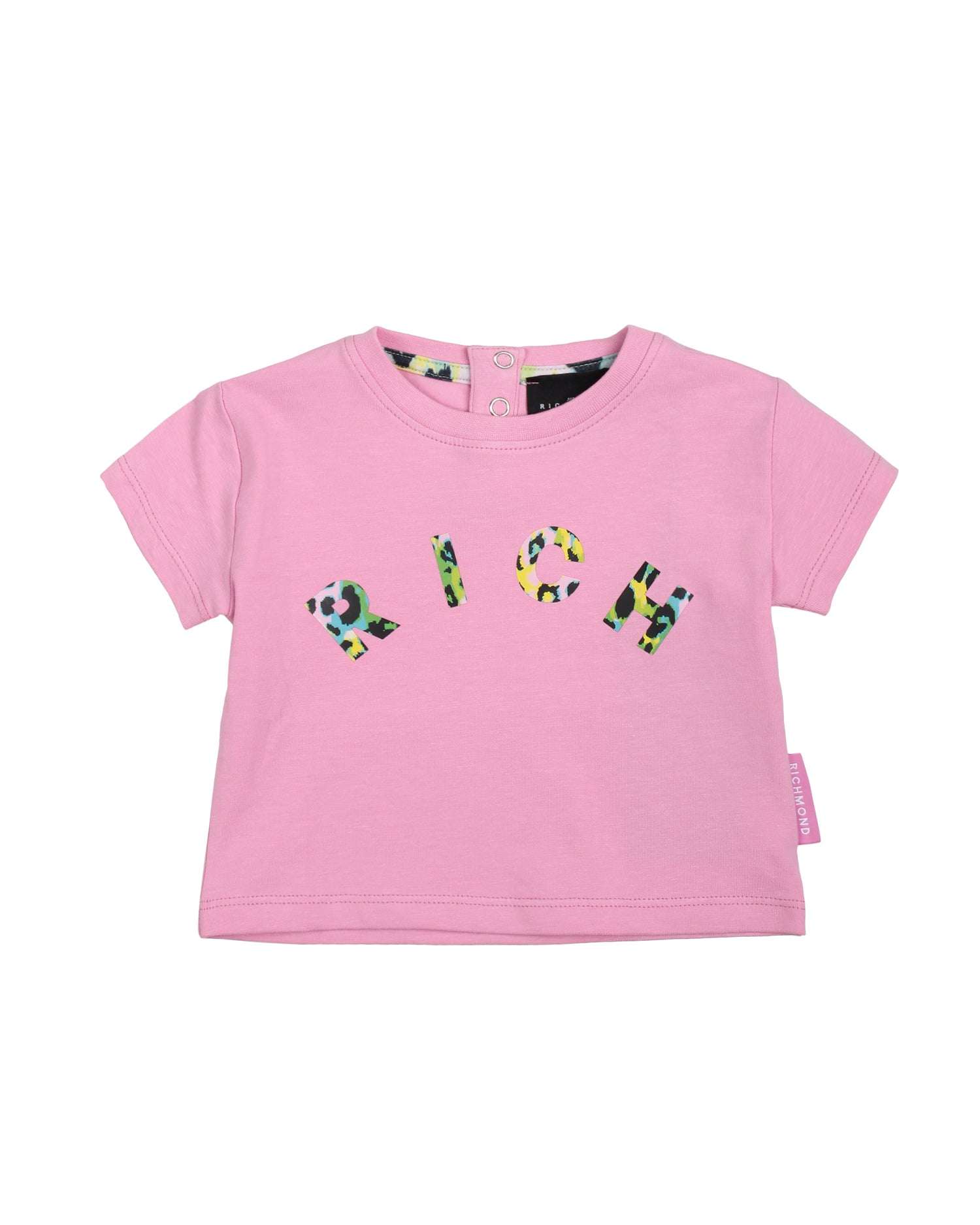 John Richmond kids T-shirt con logo multicolor