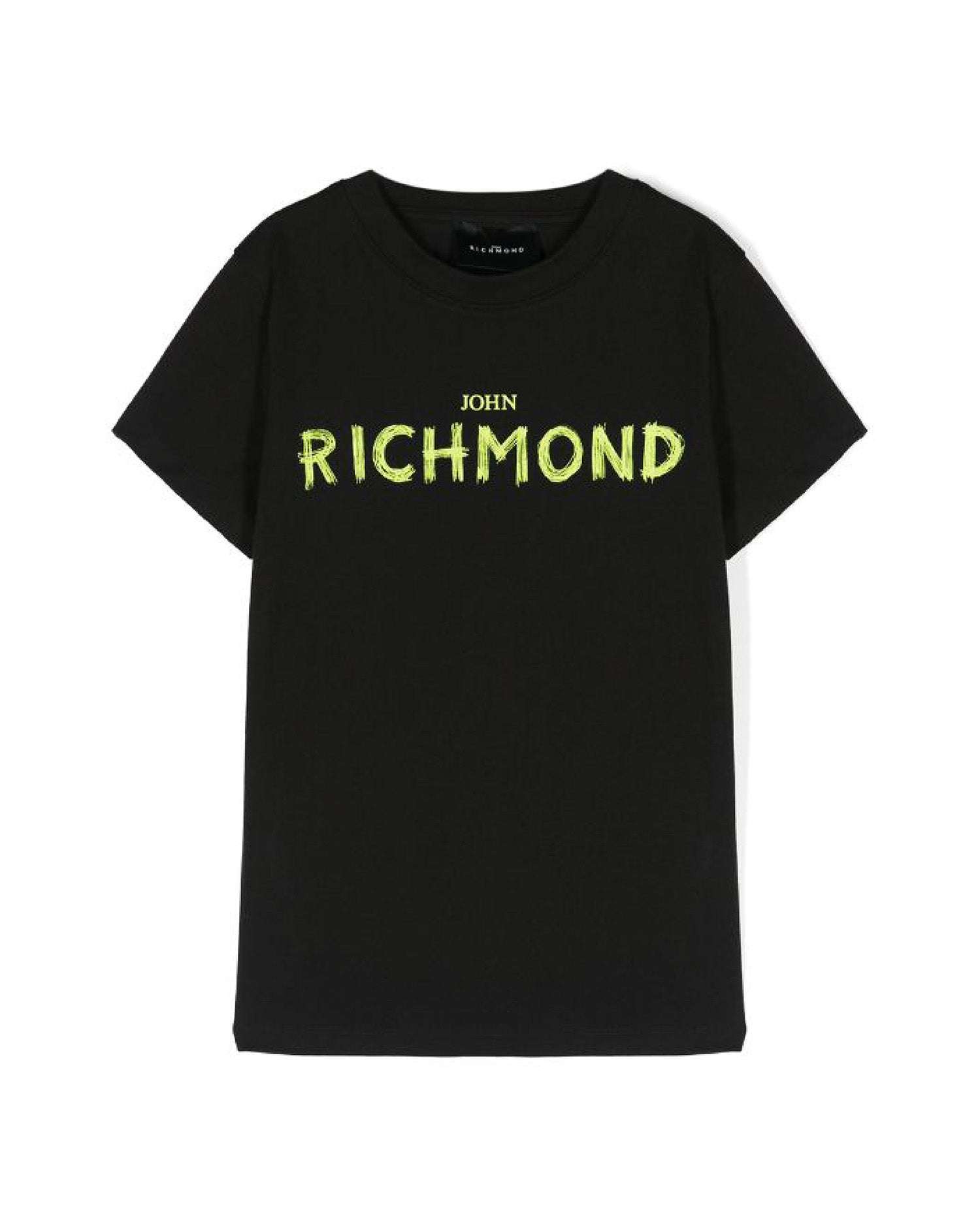 John Richmond kids T-shirt con logo sul davanti