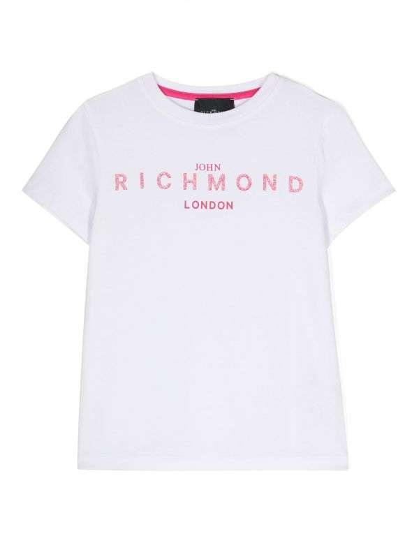 John Richmond kids T-shirt con logo sul davanti